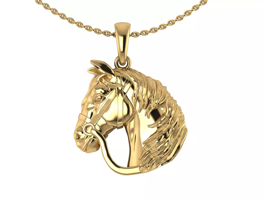 horse pandant print 3d model 058eb752a3