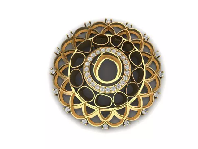 polki earring 3d model eae8969a0e